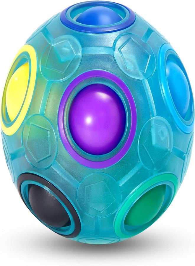 ANAB GI Magic Rainbow Puzzle Ball- Fidget Ball Puzzle Game- Brain Teaser Toy for Boys & Girls Age 3 and Up- Birthday Party Christmas Easter Gift Stocking Stuffers Toy for Kids Teens Adults (Blue) - Image 1